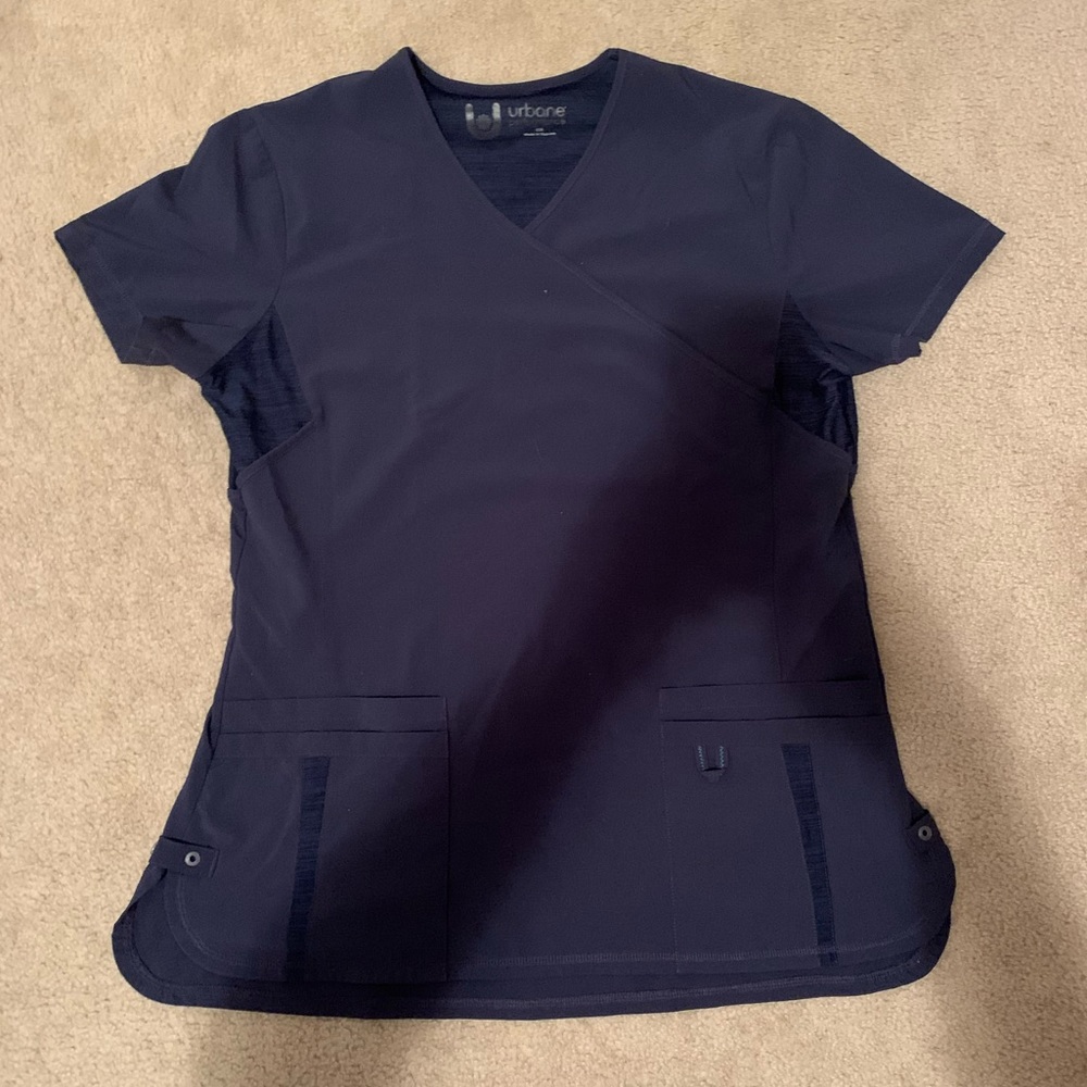 Navy Urbane Performance Scrub Top